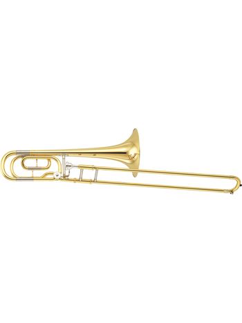 Yamaha YBL421G Intermediate Bass Trombone, Bb/F Single Rotor  - clear lacquered brass