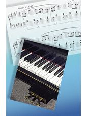 Recital Program Blank #67: Sheet Music and Piano